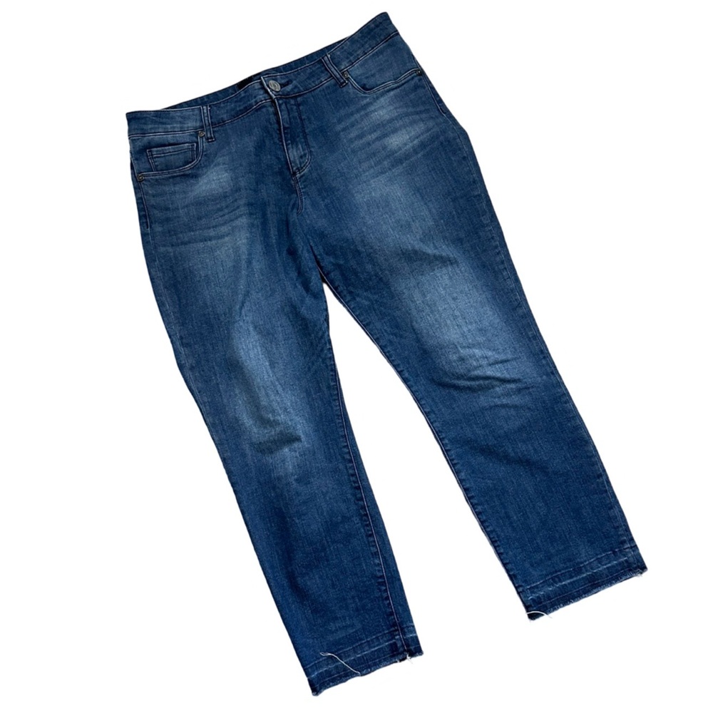 KUT from the Kloth Catherine Crop Roll-Up Capri Style Jeans Size 12